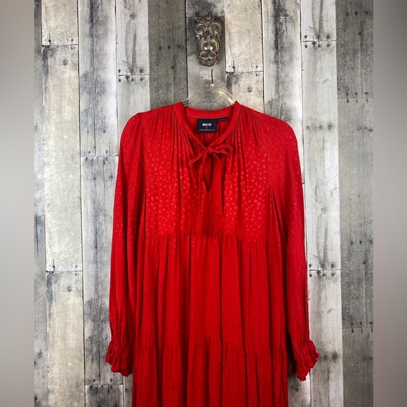 Anthropologie Maeve Wendy Dress in Bright Red Size Extra Small. - Picture 5 of 15